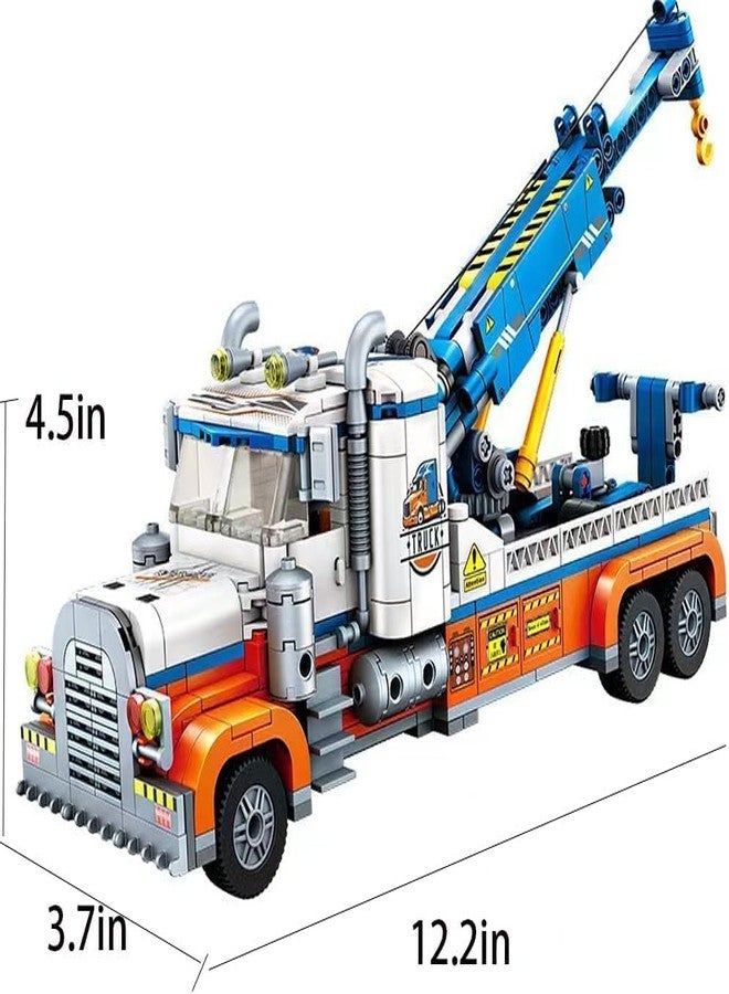 RahiGlow Tow Truck Building KIt,City Crane Construction Vehicles Building Block Set, 781 Pcs Compatible with, City Tow Truck and Trailer Great Gift for Boys and Girls Ages 6+ - Image 3